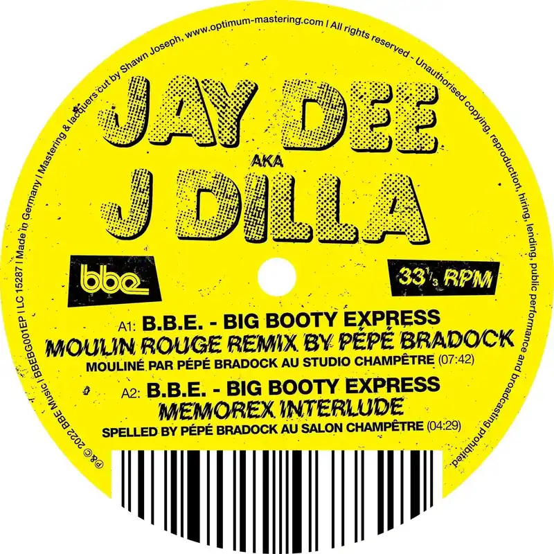 Flash Sale J Dilla - B.B.E. - Big Booty Express - Remixes by Pépé Bradock & Âme