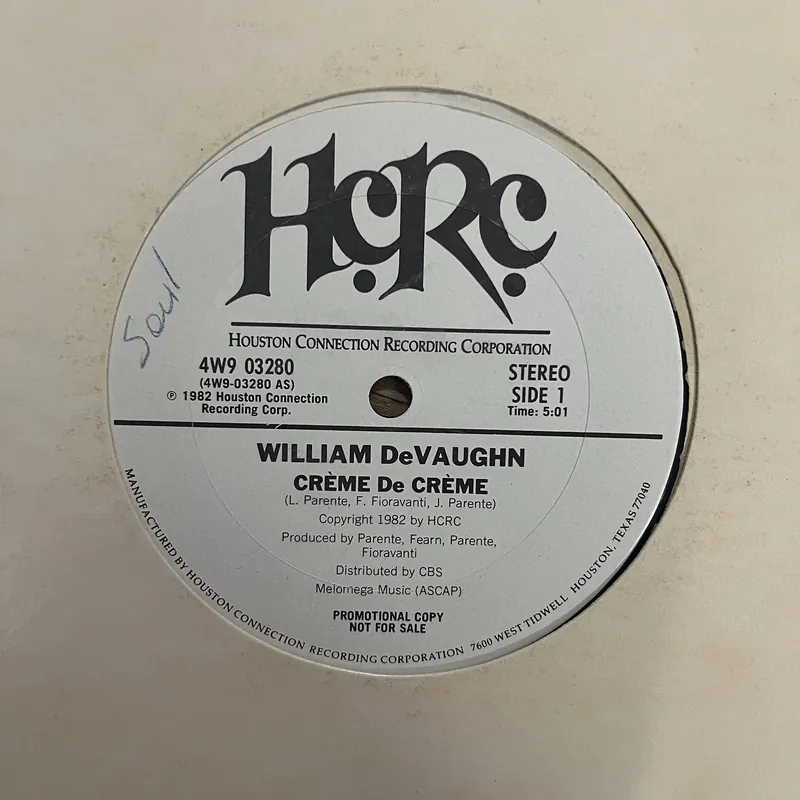 Save Now William Devaughn - Creme De Creme | Instrumental - 12" Single, Vinyl Music - Hcrc