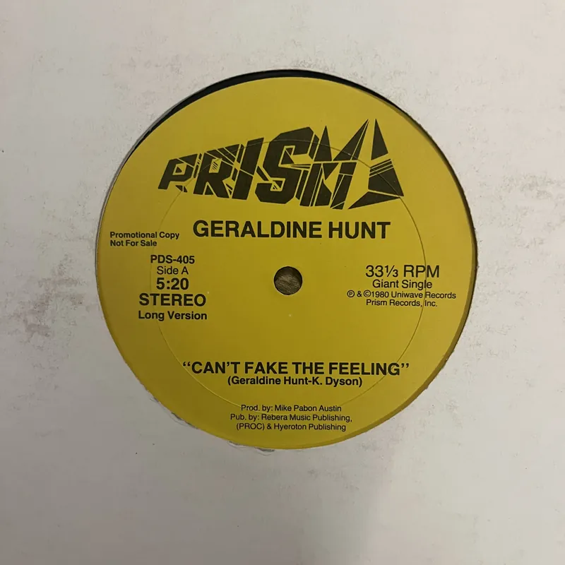 Shop Now Geraldine Hunt - Cant Fake The Feeling - 12" Single, Vinyl Music - Prisma
