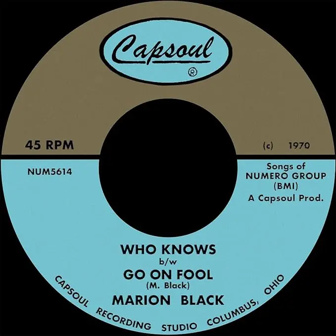 Marion Black - Who Knows/Go on fool - 7" single, Vinyl Music - Numero Flash Sale