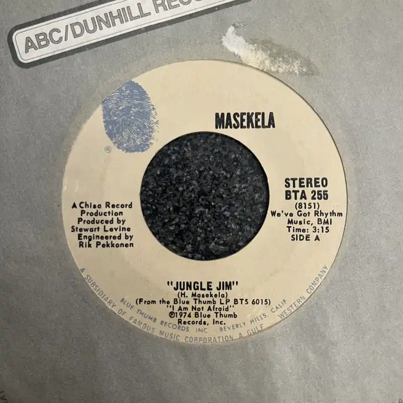 Hugh Masekela - Jungle Jim | Been Such A Long Time Gone - 7" single, Vinyl Music - Blue Thumb Secure Checkout