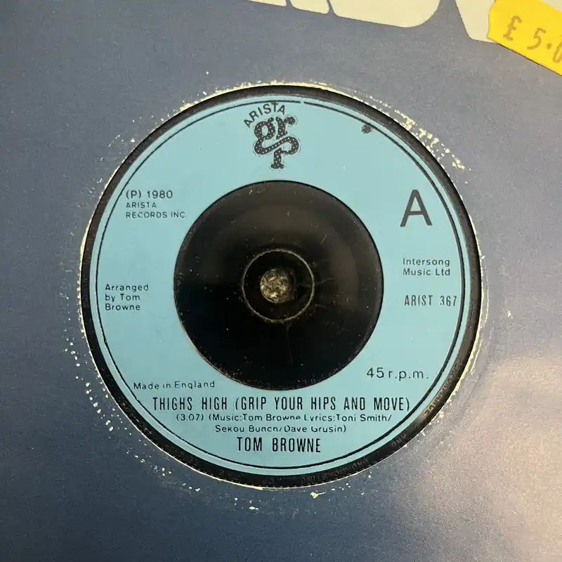 Worldwide Shipping Tom Browne - Thighs High | Dreams Of Loving You - 7" single, Vinyl Music - Arista