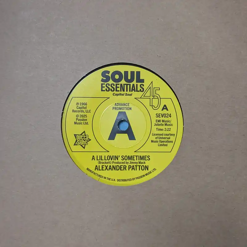Trusted Brand Alexander Patton - A Lil Lovin Sometimes / True Love (DJ Copy) - 7" single, Vinyl Music - Outta Sight