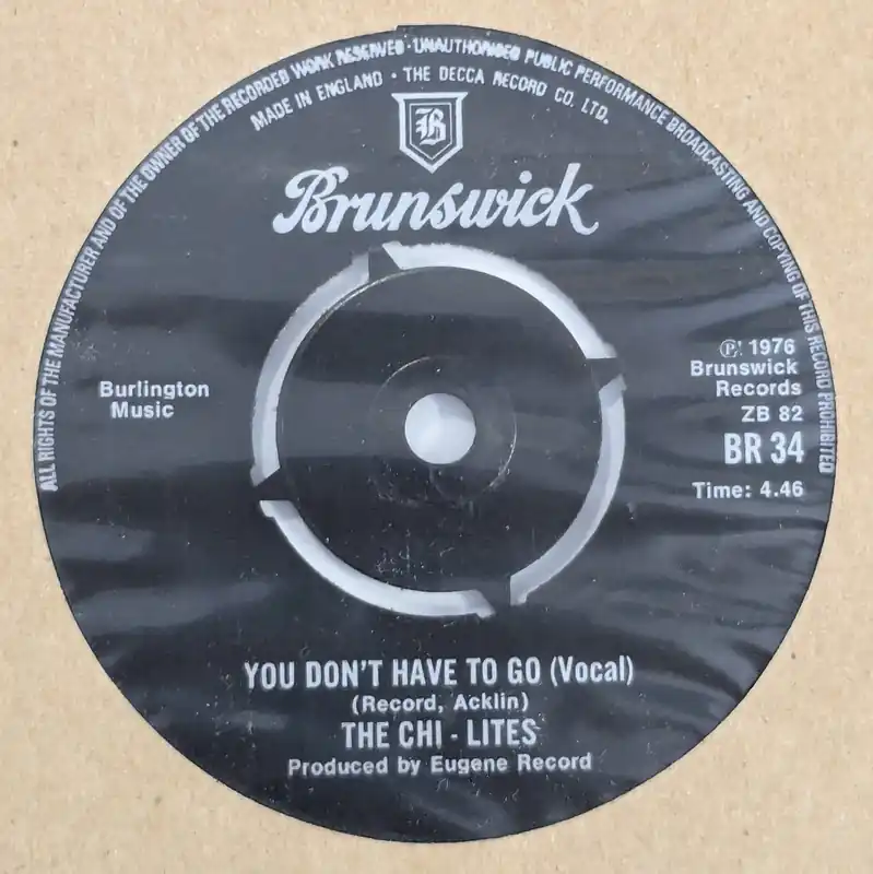 Best Price The Chi-Lites - You Dont Have To Go - 7" single, Vinyl Music - Brunswick