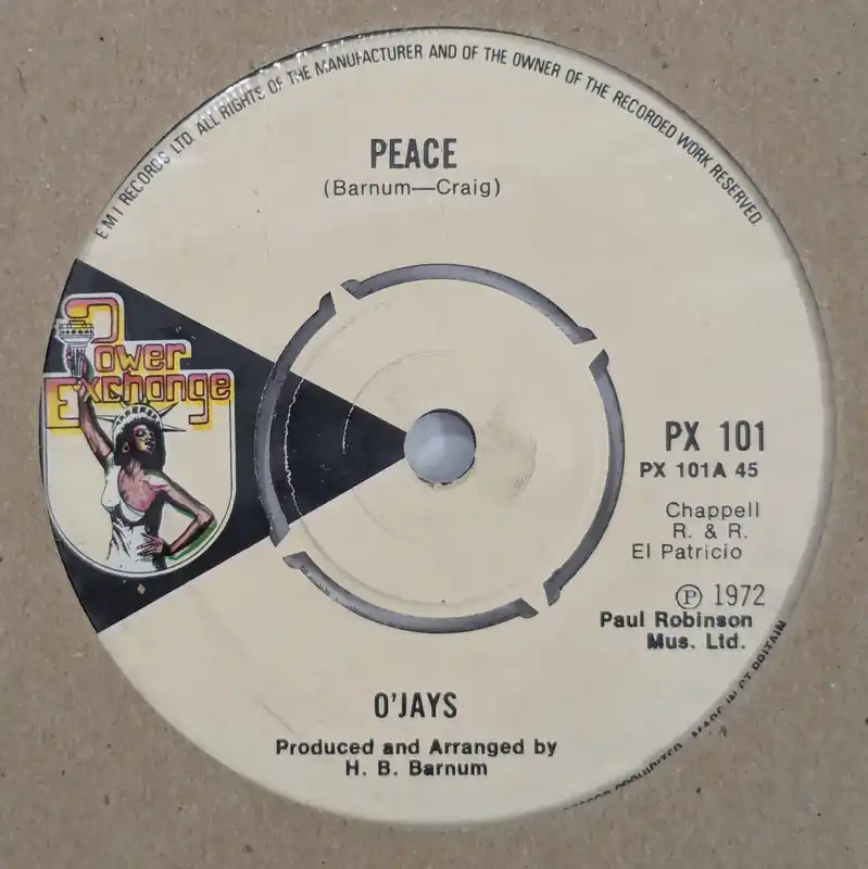 Holiday Sale O' Jays - Peace - 7" single, Vinyl Music - Power Exchange