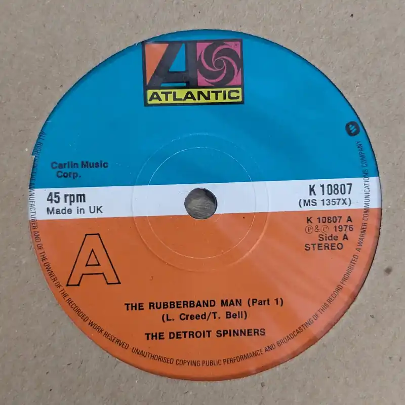 The Detroit Spinners - The Rubberband Man - 7" single, Vinyl Music - Atlantic Deal