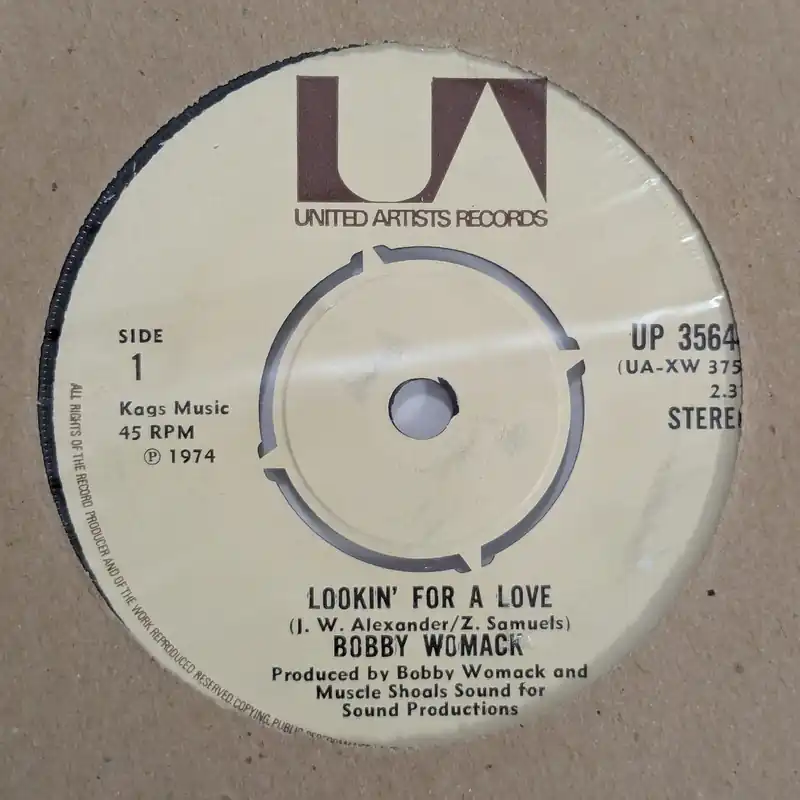 Bobby Womack - Lookin For A Love - 7" single, Vinyl Music - United Artists Weekend Sale