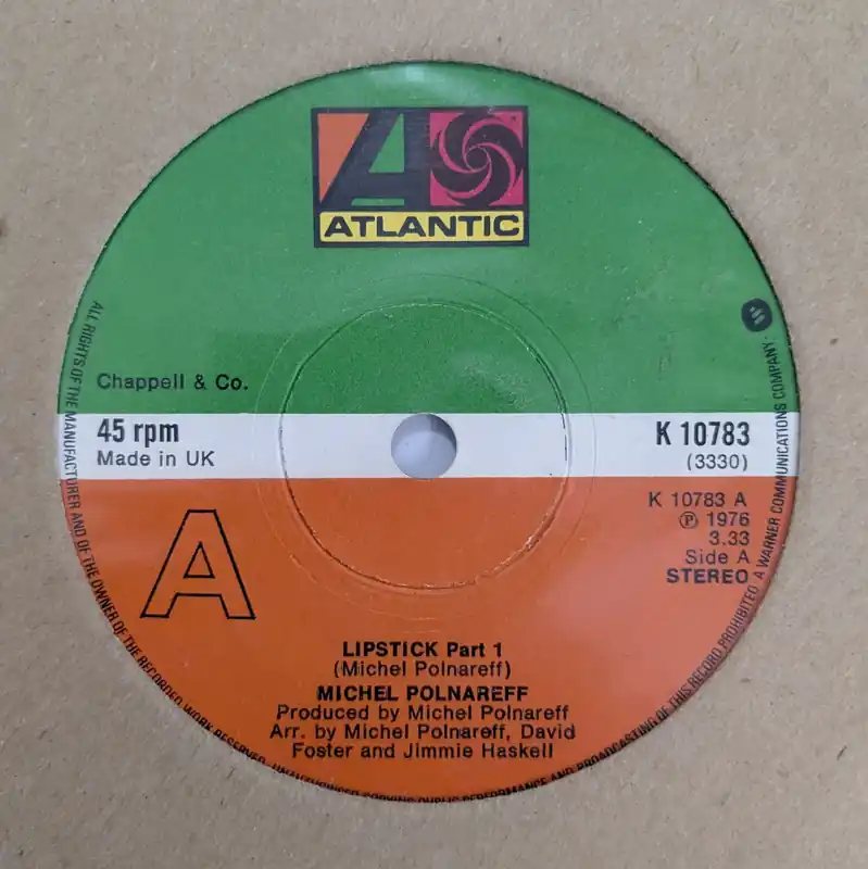 Michel Polnareff - Lipstick - 7" single, Vinyl Music - Atlantic Free Shipping