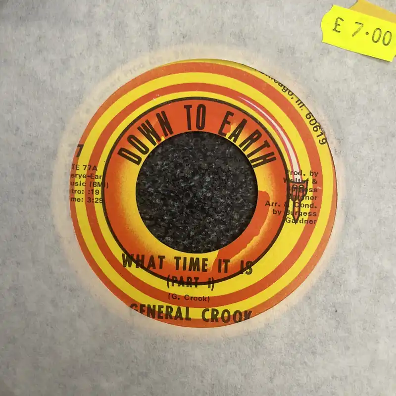 General Crook - What Time It Is Pt 2 | What Time It Is Pt 1 - 7" single, Vinyl Music - Down To Earth Hassle-Free Returns