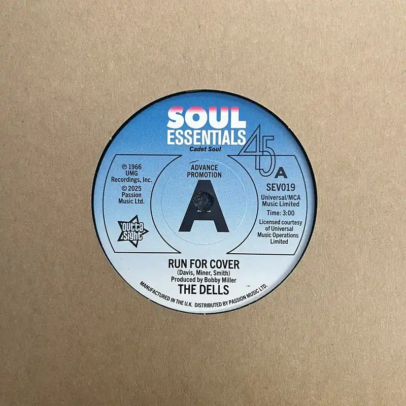The Dells - Run For Cover / Wear It On Our Face (DJ Copy) - 7" single, Vinyl Music - Outta Sight Clearance