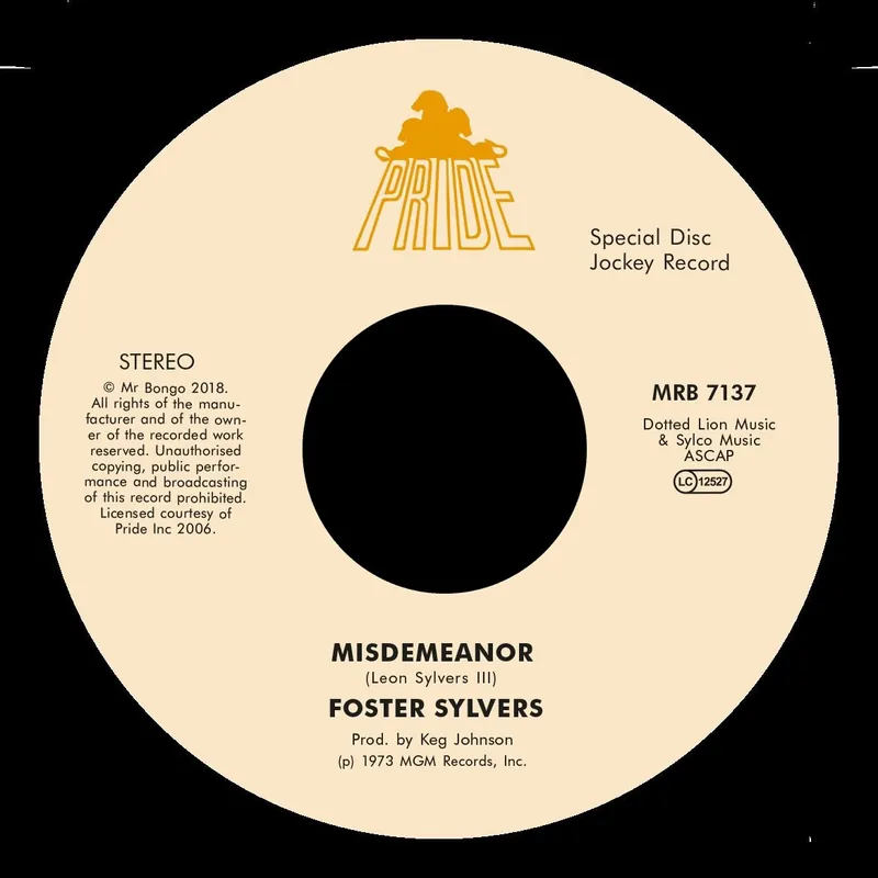 Bulk Order Foster Sylvers - Misdemeanor/When I'M Near You - 7" single, Vinyl Music - Pride/Mr Bongo