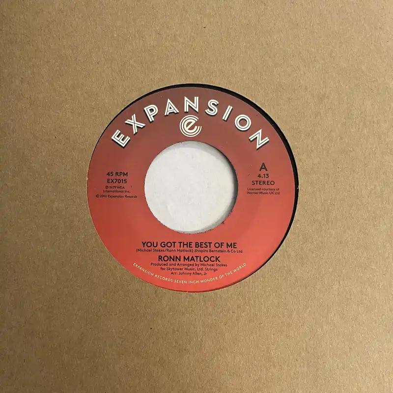 Wholesale Ronn Matlock - You Got The Best Of Me/I Can't Forget About You - 7" single, Vinyl Music - Expansion