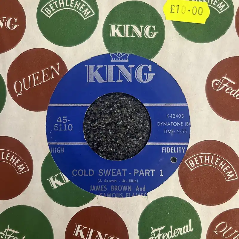 James Brown & The Famous Flames - Cold Sweat Pt 1 | Cold Sweat Pt 2 - 7" single, Vinyl Music - King Free Shipping