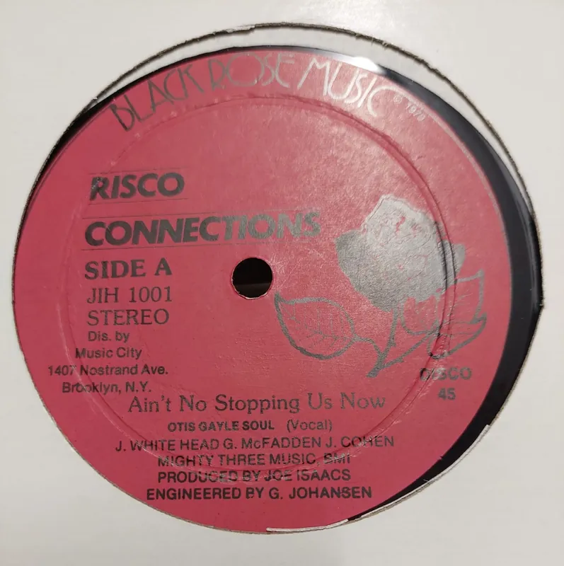 Cheap Risco Connections - Aint No Stopping Us Now - 12" Single, Vinyl Music - Black Rose