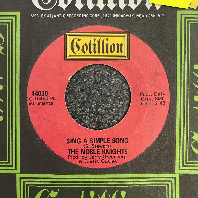 The Noble Knights - Sing A Simple Song | Movin Part IV - 7" single, Vinyl Music - Cotillion High Quality