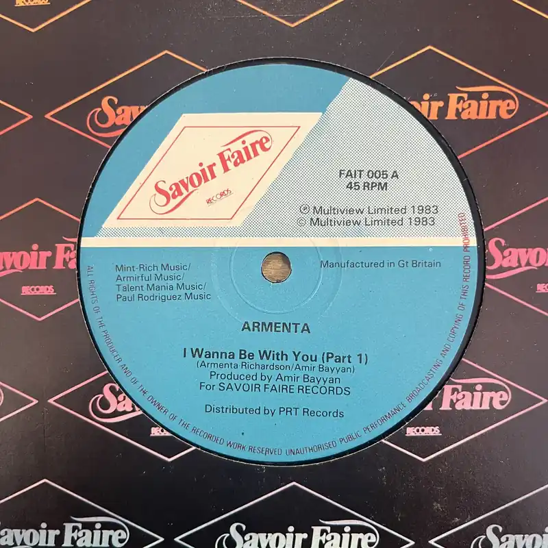 Time-Limited Armenta - I Wanna Be With You Pt 1 | I Wanna Be With You Pt 2 | I Wanna Be With You Pt 3 - 12" Single, Vinyl Music - Savoir Faire