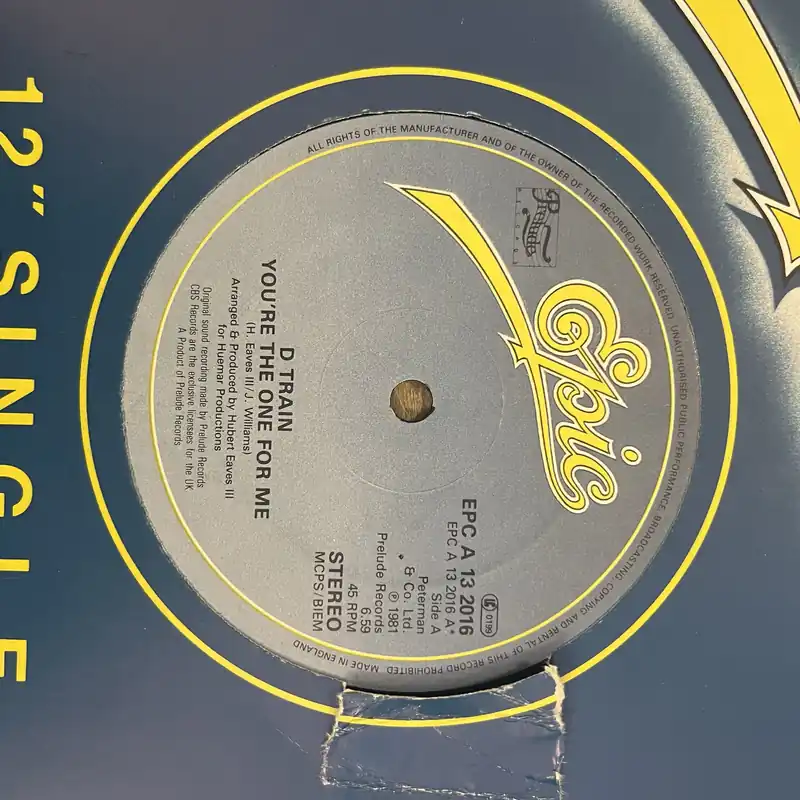 D Train - Youre The One For Me | Instrumental - 12" Single, Vinyl Music - Epic Certified