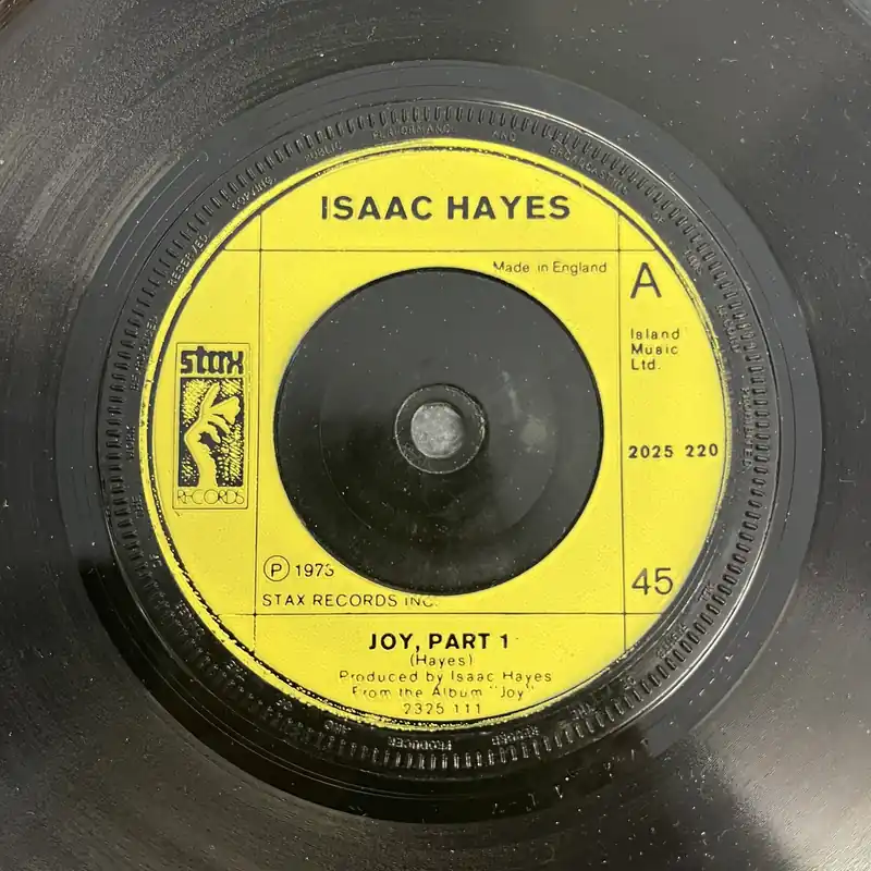 Isaac Hayes - Joy Pt 1 | Joy Pt 2 - 7" single, Vinyl Music - Stax Popular
