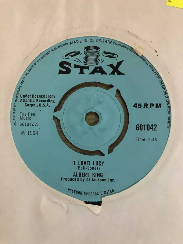 Albert King - I Love Lucy/Youre Gonna Need me - 7" single, Vinyl Music - Stax Money Back Guarantee