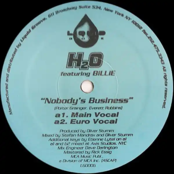 Direct From Factory H₂O* Featuring Billie : Nobody's Business 12" (VG+ / VG) - Dig Vinyl