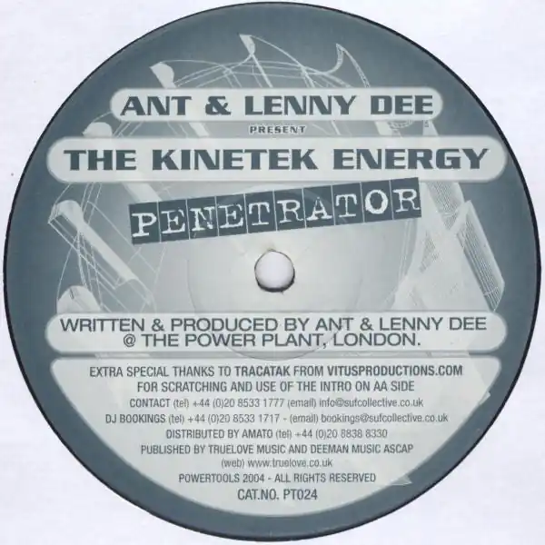 Ant & Lenny Dee : The Kinetek Energy Penetrator 12" (VG / Generic) - Dig Vinyl Next Day Delivery