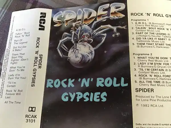 Spider : Rock 'N' Roll Gypsies Cass, Album (VG+ / VG+) - Dig Vinyl Buy Today