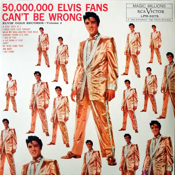 Top Rated Elvis Presley : 50,000,000 Elvis Fans Can't Be Wrong - Elvis' Gold Records Volume 2 LP, Comp, RE (M / M) - Dig Vinyl