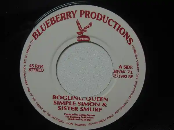 Simple Simon & Sister Smurf : Bogling Queen 7" (VG+ / Generic) - Dig Vinyl Brand New