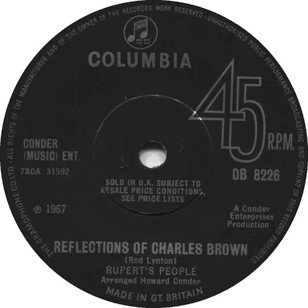 Rupert's People : Reflections Of Charles Brown 7", Single, Sol (G+ / G+) - Dig Vinyl Top Pick