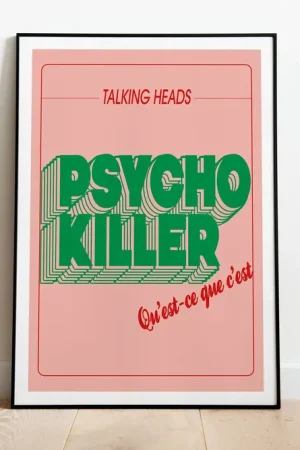 Talking Heads Psycho Killer - Art Print Fast Shipping