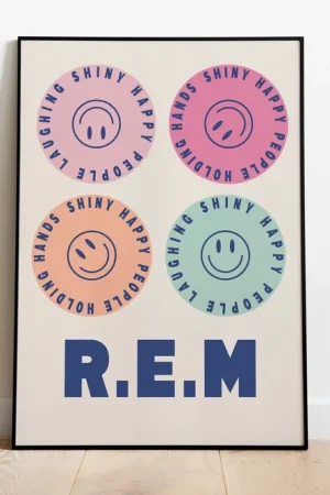 R.E.M. Shiny Happy People - Art Print Mega Sale
