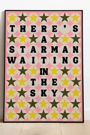 Free Shipping Bowie Ziggy Stardust Starman - Art Print