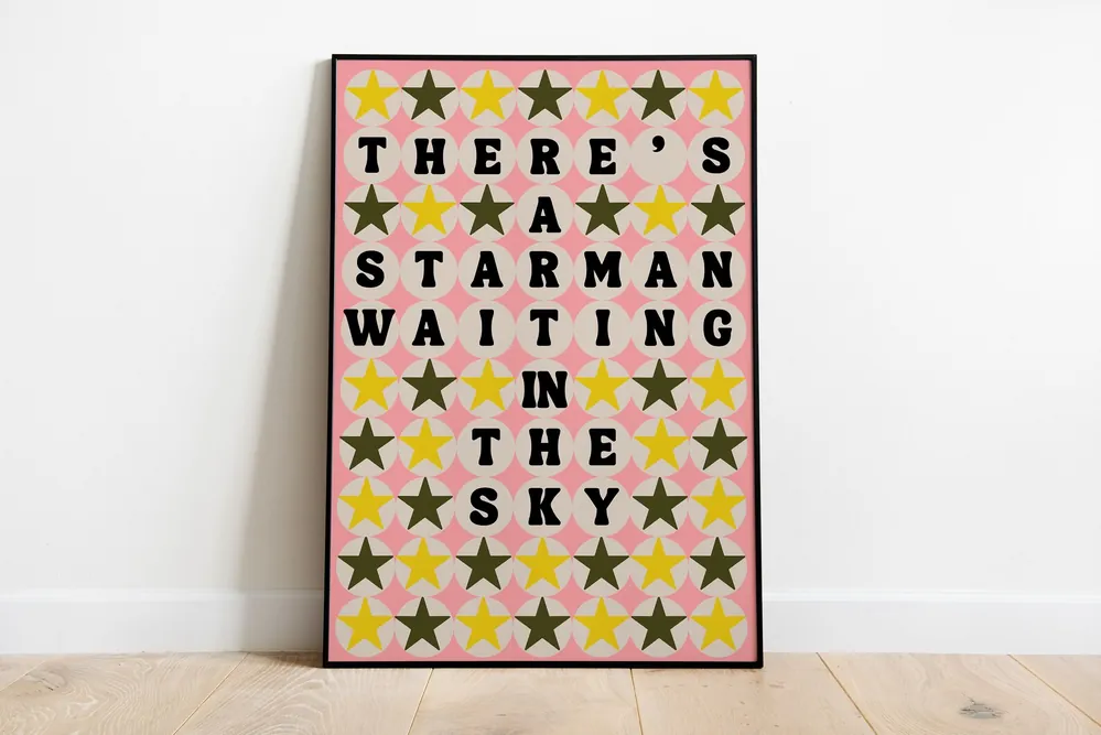Free Shipping Bowie Ziggy Stardust Starman - Art Print