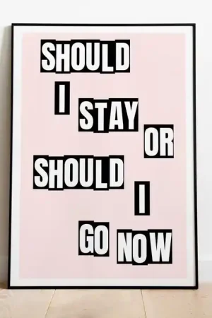 Clash - Should I Stay Or Should I Go - Art Print Price Cut