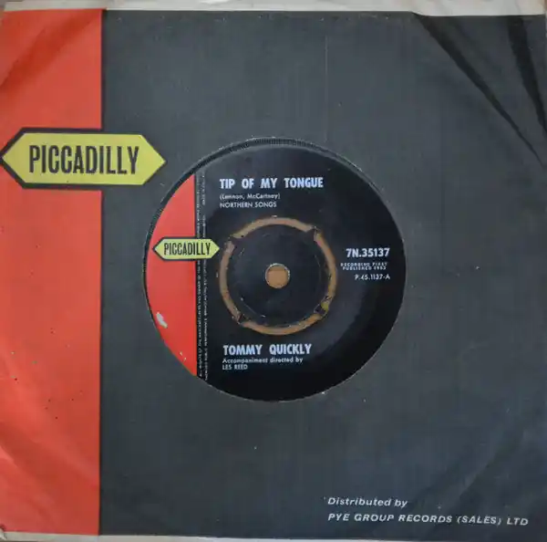 Seasonal Sale Tommy Quickly : Tip Of My Tongue 7" (VG / VG) - Dig Vinyl