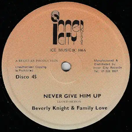 Never Give Him Up / Dub Ver Genuine