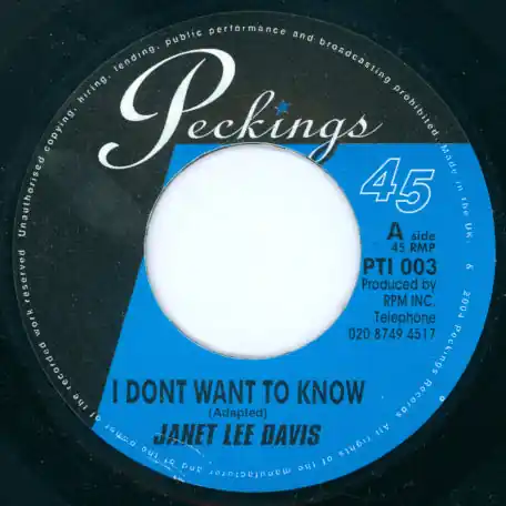 Buy Direct I Don't Want To Know / Sir Duke Special