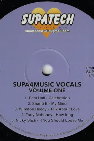 Supa 4 music Vocals Volume One Free Shipping