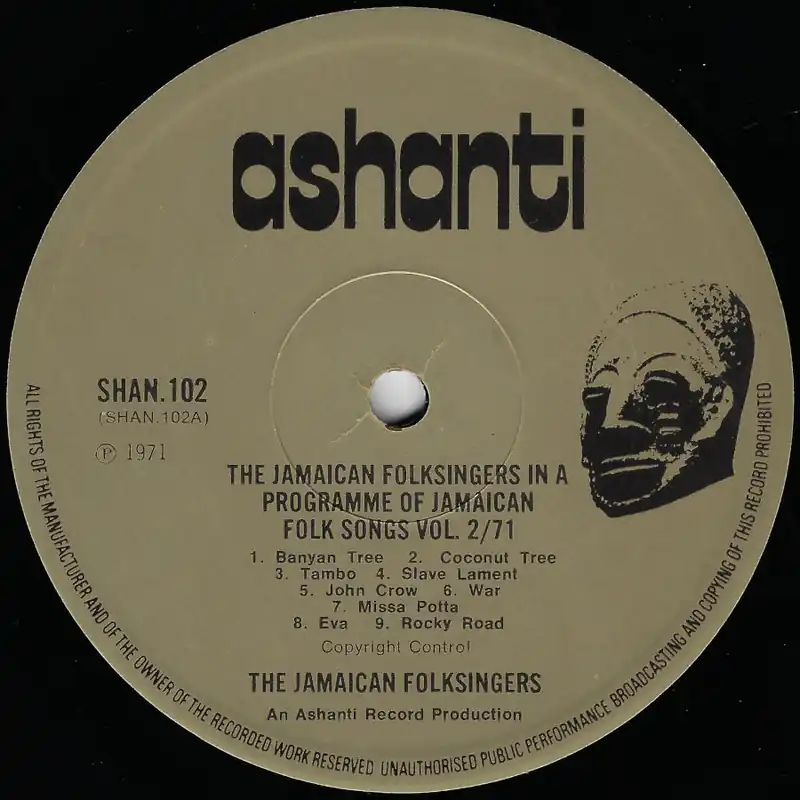 Flash Sale The Jamaican Folksingers In A Programme Of Jamaican Folk Songs Vol 2 /