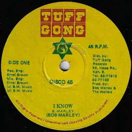Limited Edition I Know / I Know Dub