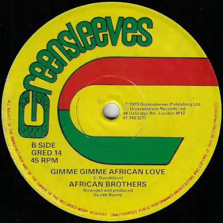 Special Offer Gimme Gimme African Love / A Di System