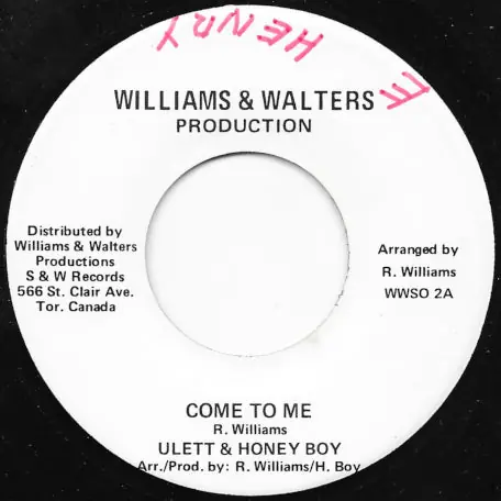 Super Sale Come To Me / Ronnie Bop Meets Honey Boy