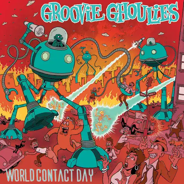 Groovie Ghoulies - World Contact Day (LP, neon orange/neon yellow galaxy vinyl) Affordable