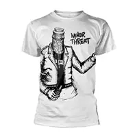 [T-shirt] Minor Threat - Bottle Man (white) [L] Holiday Sale
