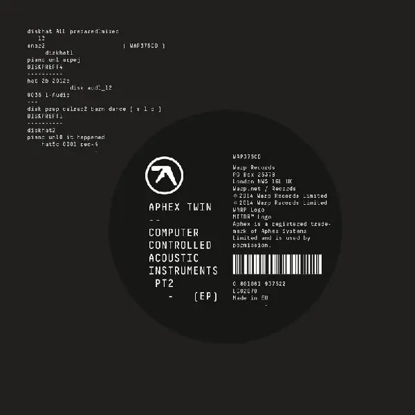 Aphex Twin - Computer Controlled Acoustic Instruments Pt2 EP (LP) Modern