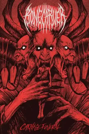 Exclusive Bonecarver - Carnage Funeral (LP, red/black splatter)