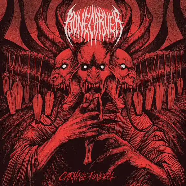 Exclusive Bonecarver - Carnage Funeral (LP, red/black splatter)