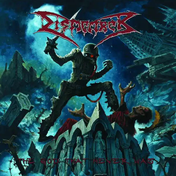 Free Shipping Dismember - The God That Never Was (LP, blue in red split vinyl)
