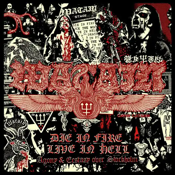 Clearance Watain - Die In Fire - Live In Hell (2xLP, transparent yellow and red vinyl)
