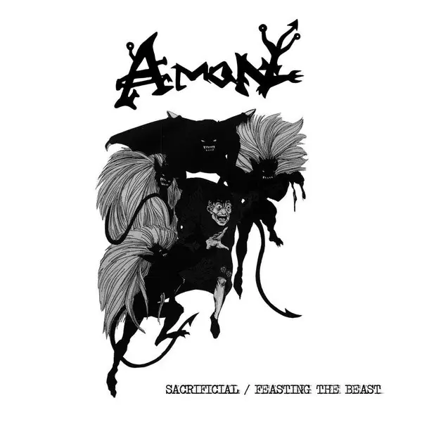 Affordable Amon - Sacrificial/Feasting The Beast (LP, red/black marbled vinyl)